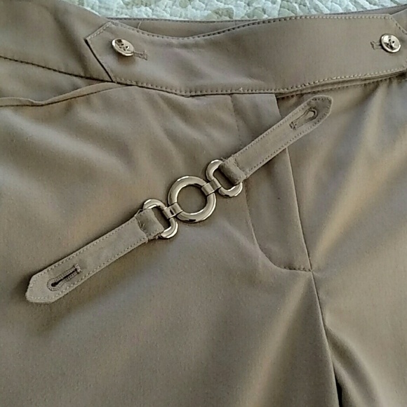 White House Black Market Tan Modern Boot Cut Dress Pant Trouser Womens Size 4R - Picture 5 of 7